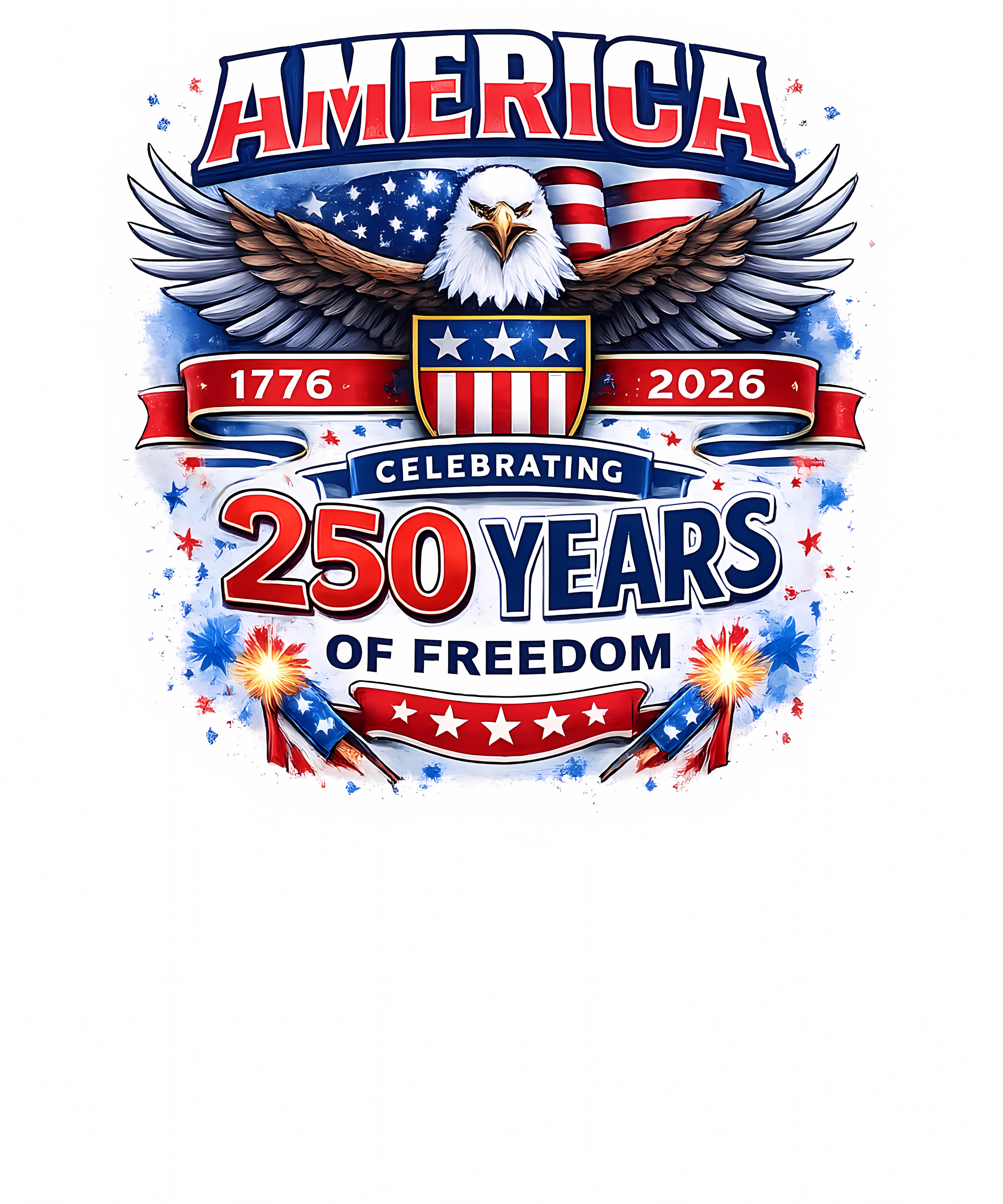 America 250 Years of Freedom women's t-shirt
